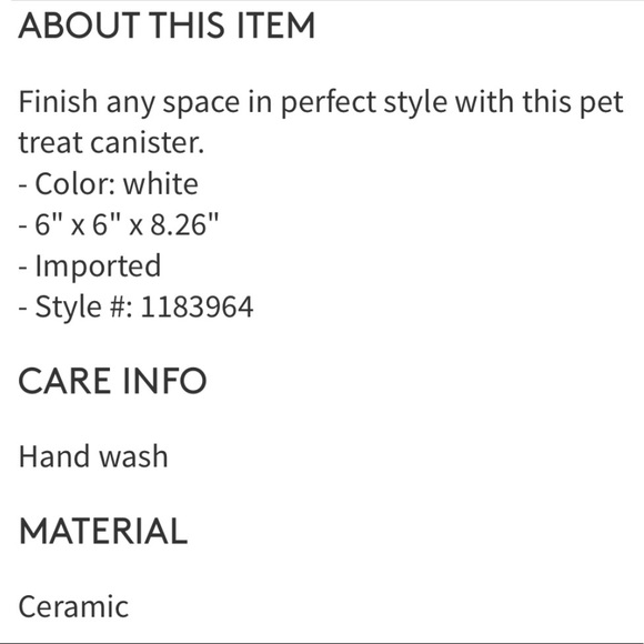 Jay Imports Ceramic Treat Canister - Picture 11 of 11